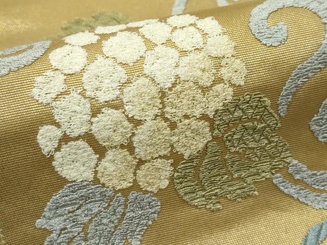 平和屋着物●極上 六通柄袋帯 唐織 兎花唐草文 金糸 逸品 CZAA4186s5