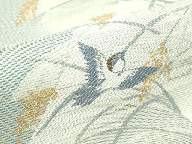 平和屋着物*極上 夏物 六通柄袋帯 雀 稲穂 逸品 未使用 CZAA4193s5