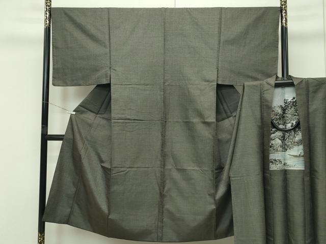 平和屋着物●極上 男性 本場大島紬 アンサンブル 100亀甲 総詰め 逸品 CZAA4207s5