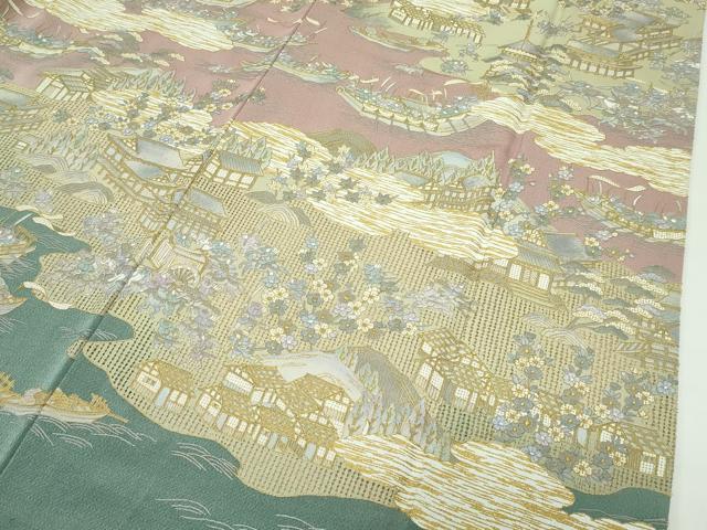 平和屋本店■極上 訪問着 総刺繍 中国三大刺繍 スワトウ刺繍 人物風景文 暈し染め 金糸 鬼しぼ縮緬 逸品 CZAA4220s5