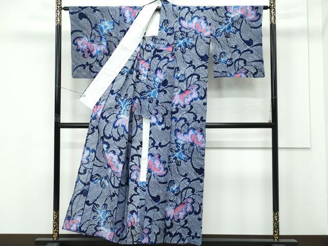 平和屋着物∴極上 夏物 浴衣 有松鳴海絞り 乱菊 綿 逸品 CZAA4241s5