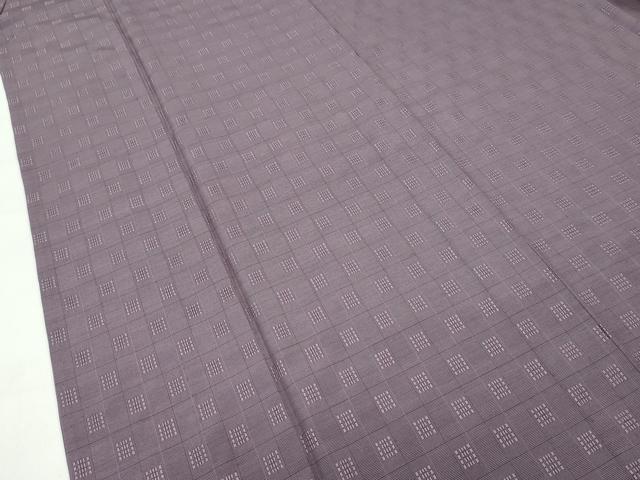 平和屋着物▽極上 花織 紬 単衣 鳩羽鼠色 逸品 CZAA4246s5