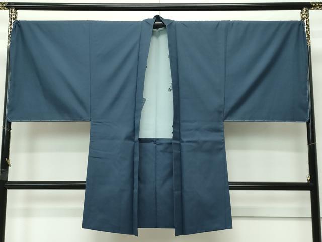 平和屋本店■極上 男性 紬・羽織セット 色無地 キングサイズ 着物:肥後煤竹色 羽織:錆鉄御納戸色 逸品 未使用 CZAA4278s5