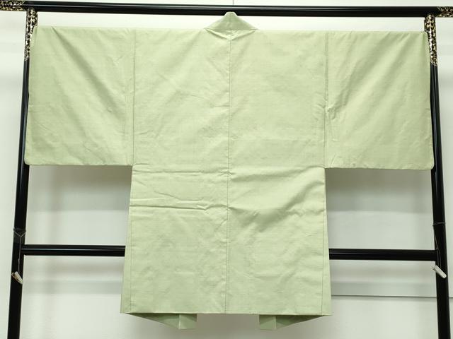 平和屋着物#極上 本場結城紬 重要無形文化財 男性 長羽織 柳茶色 羽裏:鳥獣戯画 逸品 CZAA4279s5