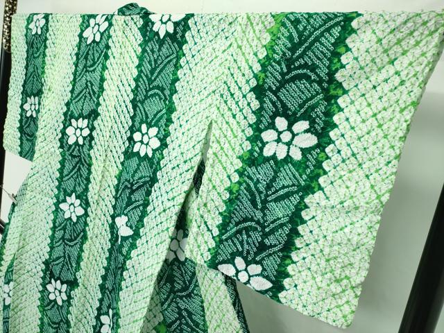 平和屋着物∴極上 夏物 浴衣 有松鳴海絞り 草花間道 綿 逸品 未使用 CZAA4317s5