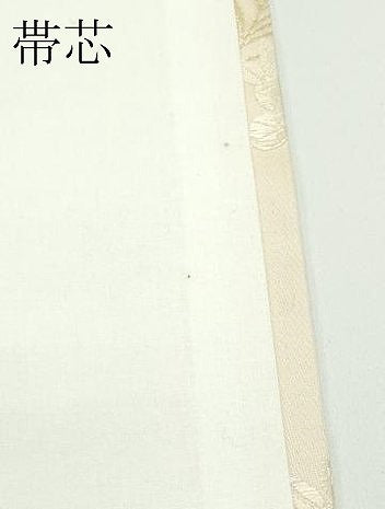 平和屋着物●極上 東京井筒工芸謹製 全通柄袋帯 唐織 花柳流 金糸 白橡色地 逸品 CZAA4341s5