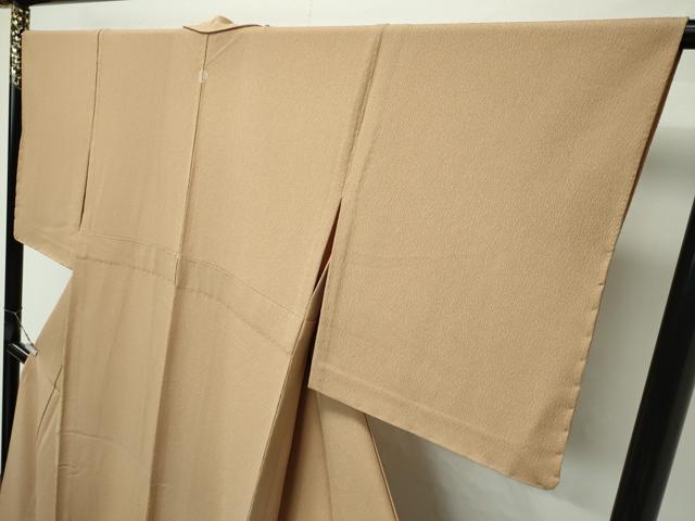 平和屋着物▽極上 洗える最高級着物 <英>はなぶさ謹製 色無地 朽葉色 単衣 逸品 未使用 CZAA4402s6