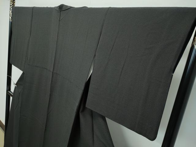 平和屋着物●極上 江戸小紋 角通し 黒地 逸品 CZAA4442s6