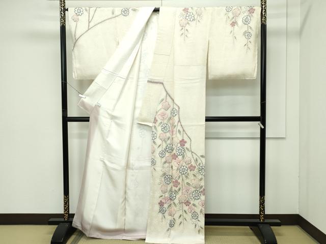 平和屋本店●極上 名門 藤娘きぬたや・総絞り 伊藤卓夫 訪問着 枝垂れ花文 逸品 未使用 CZAA4447s6
