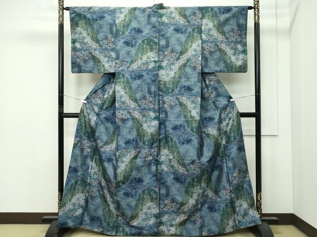 平和屋着物●極上 都喜ヱ門 本場大島紬 7マルキ 総絣 遠山草木文 藤絹織物謹製 逸品 CZAA4486s6
