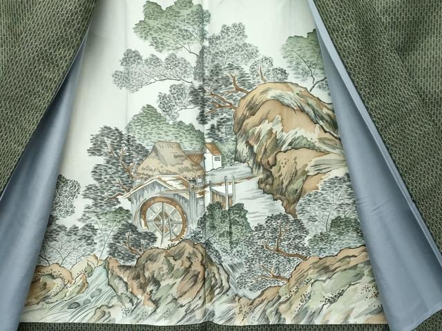 平和屋着物●極上 男性 本場大島紬 アンサンブル 幾何学文様 逸品 CZAA4494s6