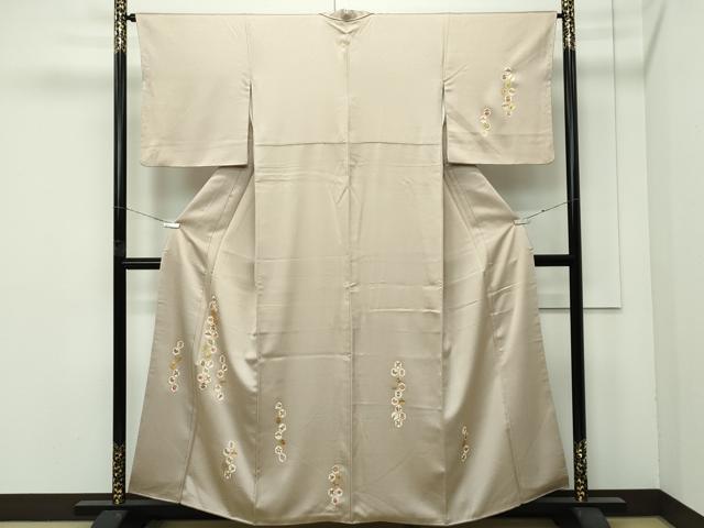 平和屋着物●極上 訪問着 駒刺繍 宝尽くし亀甲文 金彩 浅黄色地 逸品 CZAA4500s6