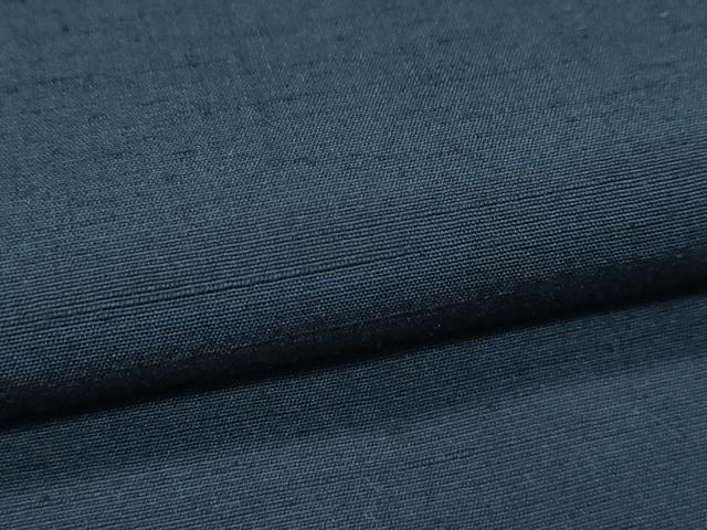 平和屋着物●極上 男性 紬 アンサンブル 色無地 濃紺地 逸品 CZAA4508s6