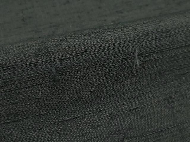 平和屋着物●極上 男性 髭紬 アンサンブル 色無地 黒地 逸品 CZAA4512s6