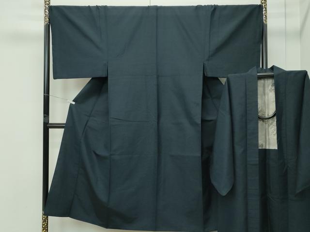 平和屋着物●極上 男性 紬 アンサンブル 色無地 百入茶色 逸品 CZAA4514s6