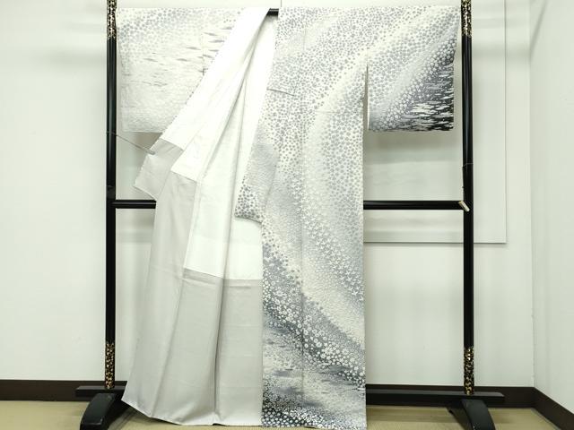 平和屋着物●極上 訪問着 絞り 霞飛鳥花文 逸品 未使用 CZAA4524s6