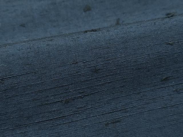 平和屋着物●極上 男性 髭紬 アンサンブル 色無地 藍鉄色 逸品 CZAA4527s6