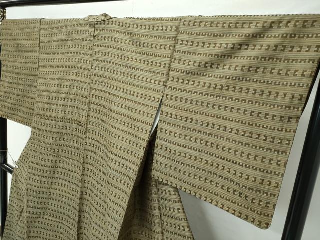 平和屋着物●極上 菅原工房 菅原結作 漢方染紬 漢方染蚕桑苑 横段文 証紙付き 逸品 CZAA4531s6
