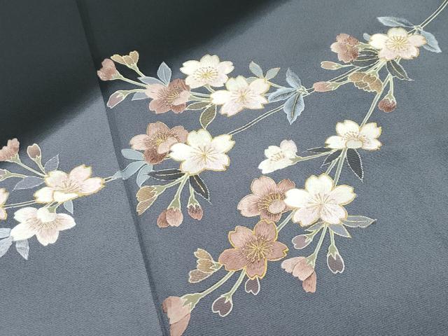 平和屋本店●極上 世界的ファッションデザイナー 山本寛斎 kansaiブランド 訪問着 刺繍 黒地 金彩 やまと誂製 逸品 未使用 CZAA4532s6