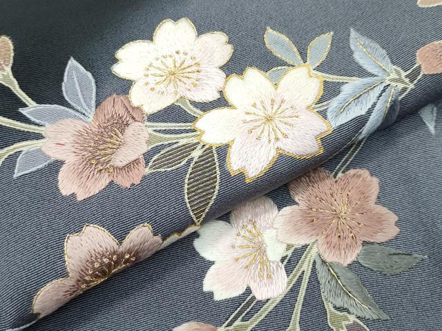 平和屋本店●極上 世界的ファッションデザイナー 山本寛斎 kansaiブランド 訪問着 刺繍 黒地 金彩 やまと誂製 逸品 未使用 CZAA4532s6
