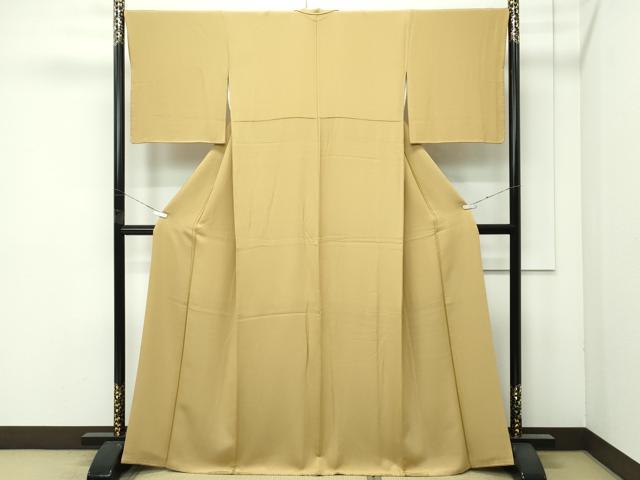 平和屋着物●極上 色無地 黄橡色 逸品 CZAA4562s6