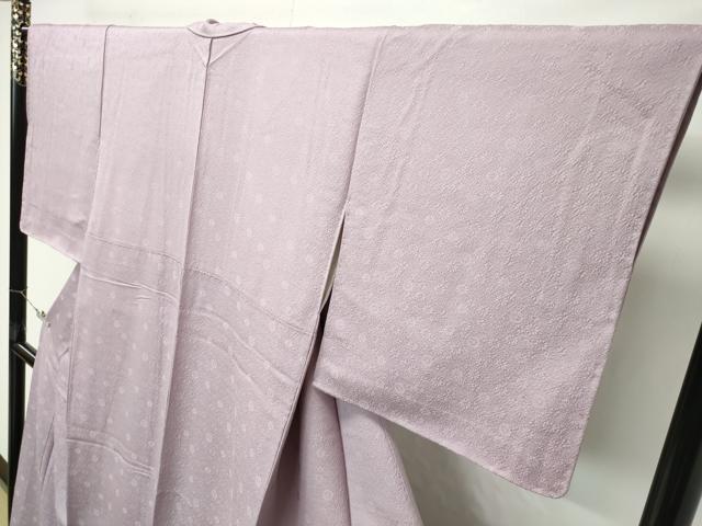平和屋着物●極上 色無地 鳩羽鼠色 花唐草地紋 逸品 未使用 CZAA4576s6