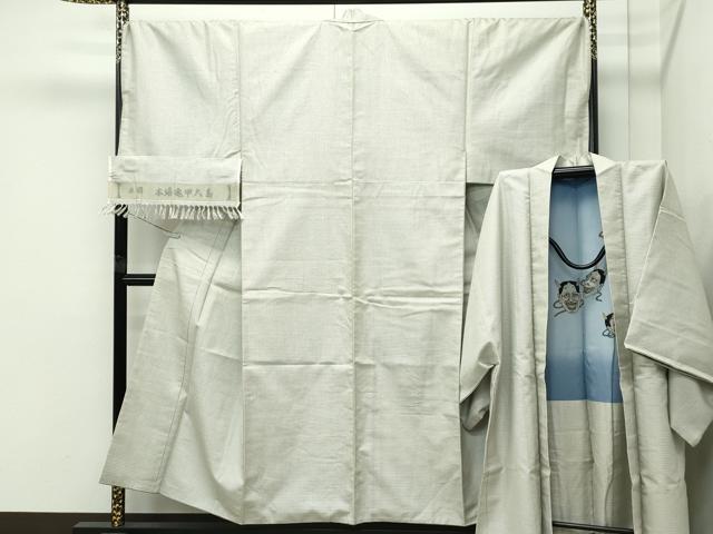 平和屋本店●極上 男性 本場亀甲大島 白大島 100亀甲 反端付き 逸品 CZAA4586s6