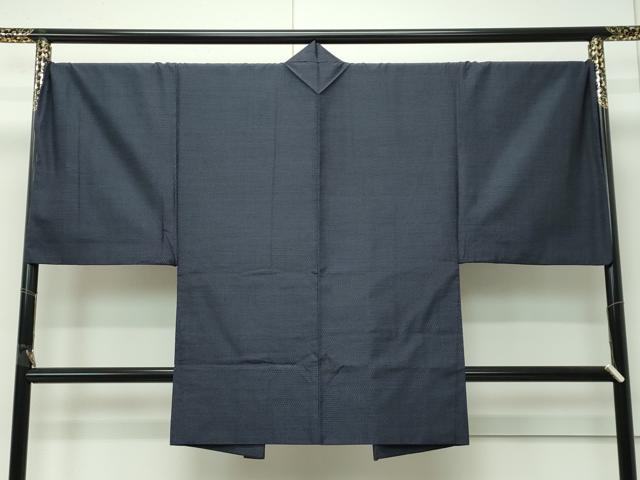 平和屋着物●極上 男性 結城紬 アンサンブル キングサイズ 80亀甲 総詰め 証紙付き 逸品 CZAA4589s6