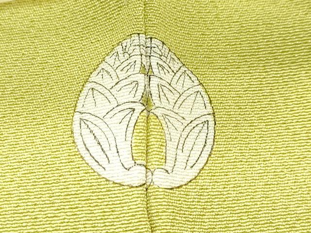 平和屋着物●極上 色無地 青朽葉色 逸品 未使用 CZAA4605s6