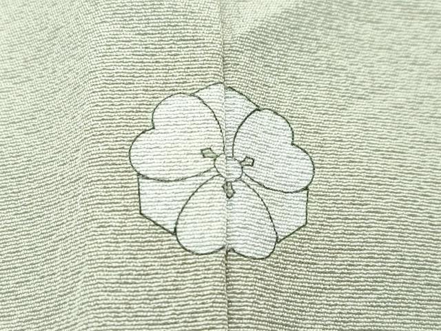 平和屋着物●極上 本加賀友禅作家 由水煌人監修 色無地 鶸茶色 逸品 CZAA4607s6