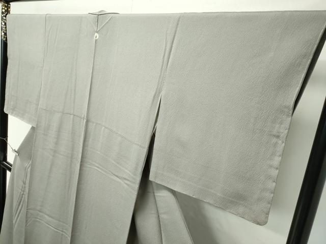 平和屋着物●極上 色無地 灰汁色 鬼しぼ縮緬 逸品 CZAA4609s6