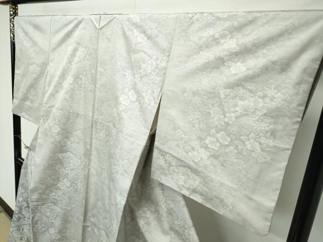 平和屋本店●極上 訪問着 本場大島紬地 白大島 総刺繍 中国三大刺繍 スワトウ刺繍 9マルキ 正倉院花唐草文 金糸 逸品 CZAA4621s6