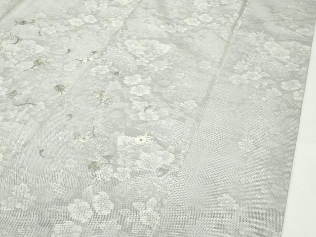 平和屋本店●極上 訪問着 本場大島紬地 白大島 総刺繍 中国三大刺繍 スワトウ刺繍 9マルキ 正倉院花唐草文 金糸 逸品 CZAA4621s6