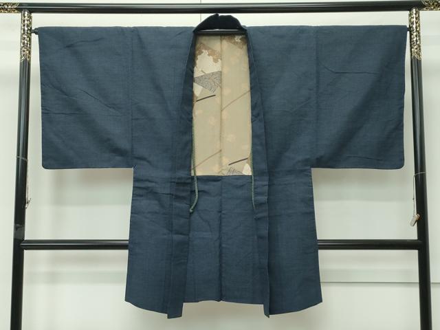 平和屋着物■極上 男性 綿薩摩 木綿 アンサンブル 100亀甲 羽織紐付き 逸品 CZAA4623s6