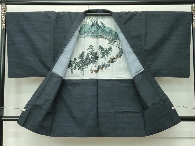 平和屋着物●極上 男性 紬 アンサンブル 霞文 逸品 CZAA4636s6
