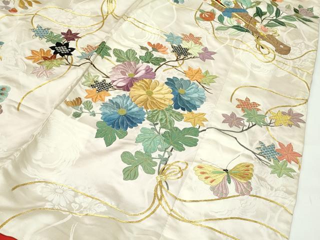 平和屋本店●極上 色打掛 総刺繍 駒刺繍 鳳凰草花吉祥文 金糸 和装 婚礼 結婚式 花嫁 神社挙式 逸品 CZAA4644s6