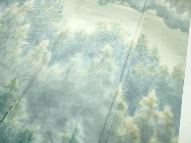 平和屋着物●極上 訪問着 作家物 地紋起こし 樹林文 暈し染め 逸品 CZAA4664s6