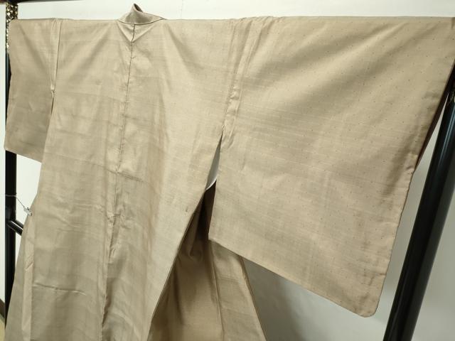 平和屋本店●極上 東郷織物謹製 本場大島紬 肥後煤竹色地 逸品 CZAA4674s6