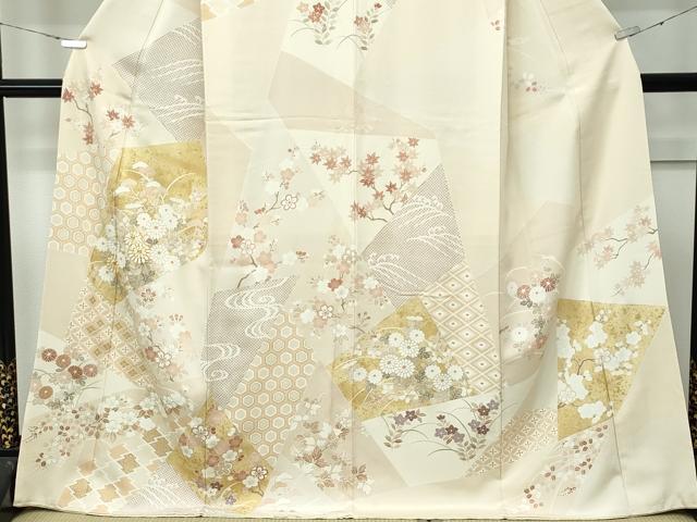 平和屋本店●極上 訪問着 切嵌吉祥花文 金彩 逸品 CZAA4676s6