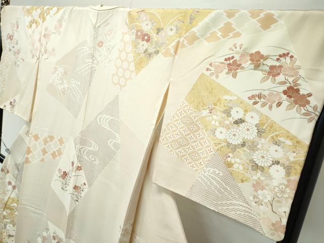 平和屋本店●極上 訪問着 切嵌吉祥花文 金彩 逸品 CZAA4676s6