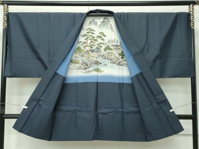 平和屋着物●極上 男性 本場大島紬 アンサンブル キングサイズ 100亀甲 総詰め 逸品 CZAA4691s6