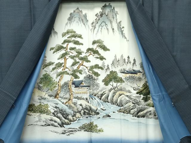 平和屋着物●極上 男性 本場大島紬 アンサンブル キングサイズ 100亀甲 総詰め 逸品 CZAA4691s6