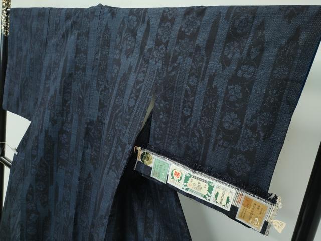 平和屋着物●極上 本場結城紬 重要無形文化財 奥順 100亀甲 草花間道 ますいわ屋扱い 証紙付き 逸品 CZAA4711s6