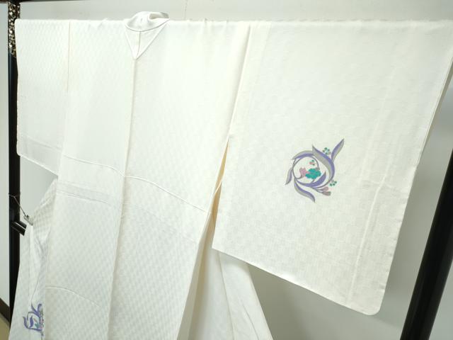 平和屋着物●極上 訪問着 草花文 金彩 鳥の子色地 逸品 未使用 CZAA4714s6