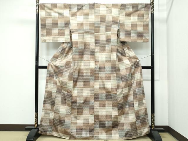 平和屋着物●極上 花織 紬 逸品 未使用 CZAA4715s6