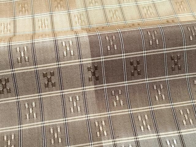 平和屋着物●極上 花織 紬 逸品 未使用 CZAA4715s6