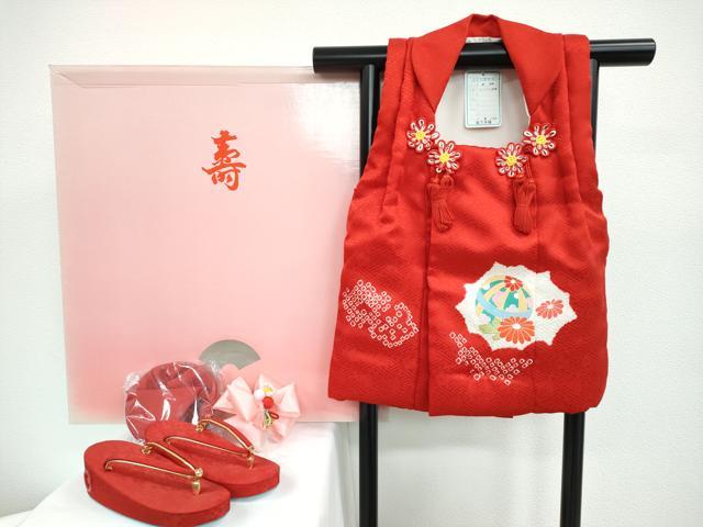 平和屋本店[]極上 七五三 女の子 3歳 被布・草履・巾着・髪飾りセット
