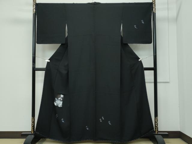 平和屋着物●極上　訪問着　犬　黒地　反端付き　逸品　未使用　CZAA4741s6 平和屋着物○極上 訪問着 犬 黒地 反端付き 逸品 未使用 CZAA4741s6