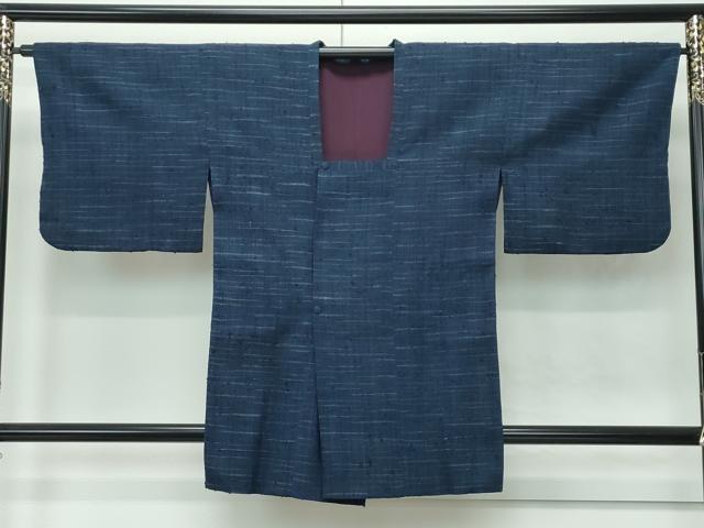 平和屋着物■極上 浦野理一 経節紬 道行コート 霞文 逸品 CZAA4750s6