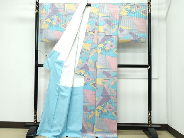 平和屋本店●極上 染色の魔術師 染乃座・大久保玄才 そめのざ玄才 小紋 幾何学文様 逸品 CZAA5752s6